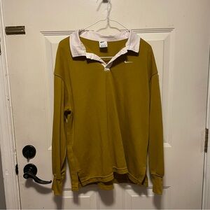 Nike Men's Yellow Crewneck Sweater